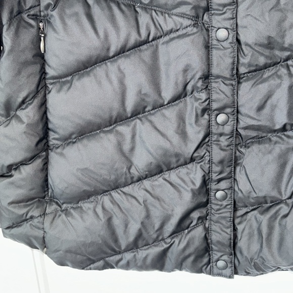 NAU down puffer jacket snap front shacket M black - Picture 2 of 8